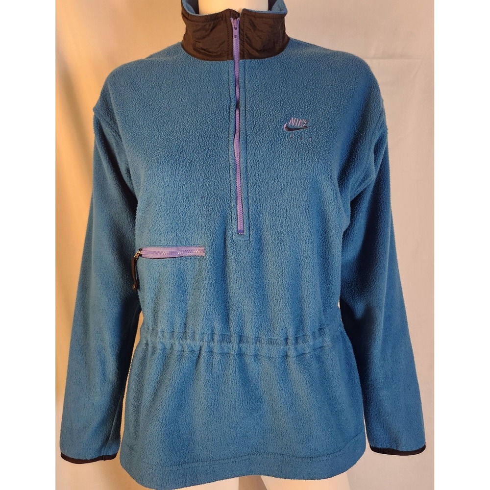 Nike 90s F.I.T Half‑Zip Blue Fleece Pullover Men's M
